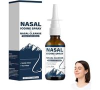 Spray nasal de yodo, limpia las fosas nasales, refresca tus conductos nasales, para mujeres y hombres,1pc
