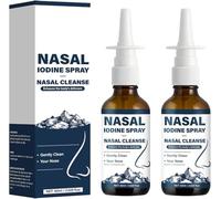 Spray nasal de yodo, limpieza nasal, refresca tus fosas nasales.,2pcs