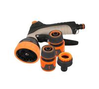 Spray Nozzle for Hose Adjustable Water Flow 18.5x15cm Orange TPR Material 1Set