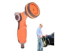 Spray Nozzle - Hose Pipe Spray Guun | Heavy Duty Garden Hose Sprayer | Handheld Gardening Tool With 8 Adjustable Sprays Patterns | Watering Plants, Lawn Care, Car Wash, Gold Pet Bathing
