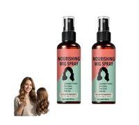 Spray nutritivo ligero sin enjuague para peluca, spray voluminizador para peluca, desenredante no graso para controlar el encrespamiento para cabello sintético, reduce los enredos (2PCS)