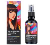 Spray nutritivo, ligero y sin aclarado para alisar pelucas; bruma suavizante antiencrespamiento con acabado brillante y no graso para extensiones de cabello sintético y natural. (1Piezas)