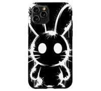 Spray Paint Bunny Silhouette Graffiti Urban Art Animal Carcasa para iPhone 11 Pro