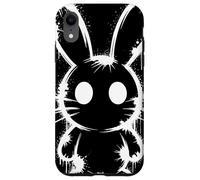 Spray Paint Bunny Silhouette Graffiti Urban Art Animal Carcasa para iPhone XR