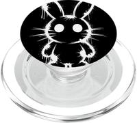 Spray Paint Bunny Silhouette Graffiti Urban Art Animal PopSockets PopGrip para MagSafe