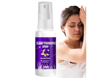 Spray para dormir, spray de almohada de lavanda natural, mezcla de aceite calmante ES, fórmula relajante para ayudar al sueño, dispensador de niebla fina, 30 ml para estrés profundo, rutina nocturna