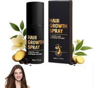 Spray para el crecimiento del cabello con biotina, extracto de raíz de jengibre, He Shou Wu y aceite de ricino. Promueve un cabello más grueso para mujeres y hombres - 50 ml (1PC)