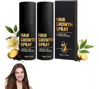 Spray para el crecimiento del cabello con biotina, extracto de raíz de jengibre, He Shou Wu y aceite de ricino. Promueve un cabello más grueso para mujeres y hombres - 50 ml (2PCS)
