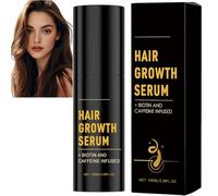 Spray para el crecimiento del cabello con biotina y cafeína, 100 ml, para mujeres y hombres, promueve un cabello más grueso y completo, fortalece las raíces y reduce la rotura del cabello, esencia de