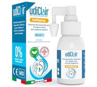 Spray para Higiene Diaria del Oído UdiClair SoftSpray 50ml - Limpieza de Oídos Eliminación de Cerumen para Adultos y Niños - Previene Tapones de Cera - Solución Isotónica con Manzanilla Made in Italy