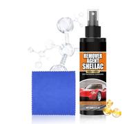 Spray para lavado de autos: limpiador eliminador de grasa de 120 ml, restaurador del brillo del vidrio + juego de toallas, fórmula sin rayas con acabado de secado rápido | Solución exterior par