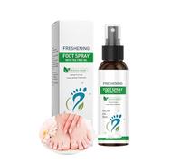 Spray para pies de 100 ml con aceite de árbol de té, cuidado rápido de acción para pies de atleta, control de odor, alivio del talón agrietado, desodorante natural, desodorante para hombres y mujeres