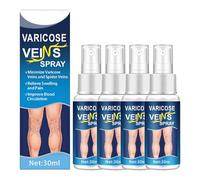 Spray profesional para la curación de venas para calambres, venas de araña y espasmos para las piernas, hierbas naturales para mejorar la circulación sanguínea cuidado de las convulsiones (4 unidades