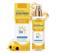 Spray protector para el cuero cabelludo, protección solar SPF 30+, protección solar para el cuero cabelludo, alta protección UVA y UVB para cuero cabelludo y vértice, Broad Spectrum Sunscreen Mineral
