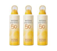 Spray Protector Solar Iluminador SPF50+ P Bruma Refrescante Ligera Secado Rápido No Graso Rostro Cuerpo Protección(3pieces)