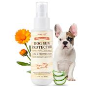 Spray protector solar para perros SPF 25 - Spray protector UV ligero a base de aceite para pieles sensibles | Fórmula calmante e hidratante con aloe, caléndula y avena, 80 ml