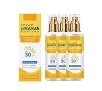 Spray protector solar SPF 30, protección solar premium, protección UV no grasa para cabello y cuero cabelludo, protección solar para el cuero cabelludo, mantiene la vitalidad y la humedad del cabello