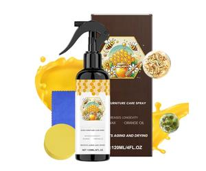 Spray Pulido De Cerä De Abejas - Limpiador Para El Cuidado De Muebles De Madera Fórmula Mejorada 2026, Restaurador De Brillo Natural Para Pisos, Mesas, Gabinetes, Todas Las Superficies De Madera, Uso