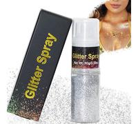 Spray Purpurina Cara Festival Polvos de Hadas para Glitter Maquillaje Brillos para el Pelo Fiestas Musikfestival