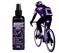 Spray reflectante para ciclismo al aire libre, 100 ml, resistente a la | Cycling Reflective Spray, 100 ml Weatherproof Quick Dry Agent, Compact Bottle for Helmet Vest Backpack Bike Car Window