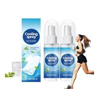 Spray Refrescante Para El Calor,Spray Refrescante De Verano Para Cara y Cuerpo,Alivio InstantáNeo Del Calor Con Extracto De Menta - Calma y Alivia Para Viajes Senderismo Deportes (2)