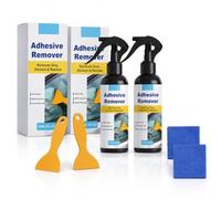 Spray removedor de adhesivo con raspador de 120 ml - Removedor de cosas adhesivas y removedor de calcomanías para una fácil extracción de calcomanías, etiquetas, cinta de mascar residuos (2 unidades)