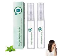 Spray Reparador de Lengua, Spray Bucal de Menta, Bruma para el Aliento Fresco, Bruma para el Cuidado de Fisuras, para Lengua Blanca y Boca Seca