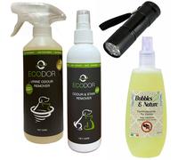 Spray repelente para perros+Combinado contra la orina, de Ecodor y GogiPet.