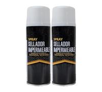 Spray Sellador Impermeable, Spray para Sellar Grietas, Agujeros y Fugas de Agua, Uso Interior y Exterior, Secado Rápido, Blanco, 400 ml Pack 2