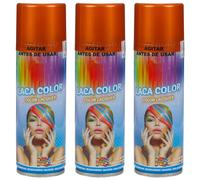 Spray Temporal con Color para Cabello - Efecto Vibrante, Fácil Lavado, Apto para Todos los Tipos, Secado Rápido, Ideal para Fiestas y Eventos, 125ml (Color Oro Rosa, 3 unit)