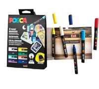 SPRAYDEALER Pack de 8 Rotuladores + Bolsa de Tela + Cuaderno de Dibujo - Rotuladores a Base de Agua Multisuperficie - Set Creativo para Navidad