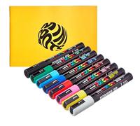 SPRAYDEALER Rotuladores PACK 8 + Cuaderno de Dibujo - Colores Surtidos a Base de Agua - Material Artístico Multisuperficie