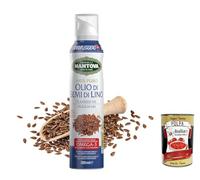 SprayLeggero Mantova Olio di Lino - Spray de aceite de linaza puro sin propelente 200 ml + Polpa italiano gourmet 400 g
