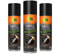 Spraytive 3 x 500 ml de Spray de Cuidado para Barbacoa - Limpiador de Barbacoa - Cuida y conserva Parrillas, sartenes (Acero Inoxidable, Hierro Fundido) - Spray Antiadherente