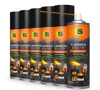 Spraytive 6 x 500 ml Flame Booster Encendedor para barbacoa y chimenea | Hasta 30 fuegos de leña por lata: encendedor de barbacoa con llama de gas, al mismo tiempo encendedor de chimenea y ayuda