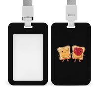 Spread Peanut Butter & Jelly - Divertido soporte para tarjetas de identificación con cordón para profesores, enfermeras, médicos