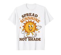 Spread Sunshine Not Shade Cute Groovy Kindness Positivity Camiseta