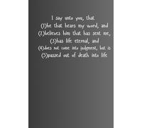 Spread the Word - 6"x9" lined notebook - 100 pages - John 5:24 cover | Inspirational Stationery Gift: Perfect Size, Quality Paper: Versatile Use, Use ... notebook. To you or your beloved ones.