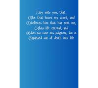 Spread the Word - 6"x9" lined notebook - 100 pages - John 5:24 cover | Inspirational Stationery Gift: Perfect Size, Quality Paper: Versatile Use, Use ... project notebook. To you or your beloved ones