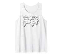 Spread Those Pages Good Girl I Look Better Bent Over a Book Camiseta sin Mangas
