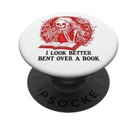 Spread Those Pages Good Girl I Look Better Bent Over a Book PopSockets PopGrip Adhesivo