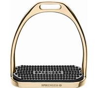 Sprenger FILLIS Stirrups Gold - Stainless Steel, Size 120 mm with Black Rubber Pad - 1 par Sprenger