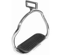 Sprenger Icelandic Stirrups - Stainless Steel, Size 120 mm with Black Rubber Pad - 1 Par Sprenger