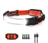 Spriak Linterna frontal LED, 1000 lúmenes, 230°, faro de haz ancho, recargable por USB, lámpara frontal con luz trasera roja, faros delanteros ligeros e impermeables para camping, correr, senderismo