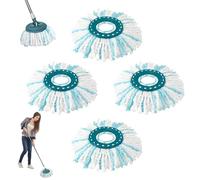 Sprifityy 4 Piezas para Leifheit Clean Twist Disc Mop Ergo Kit | Cabezal de Repuesto de fregona Reutilizable, fácil de reemplazar, Altamente Absorbente, para Todo Tipo de Suelos