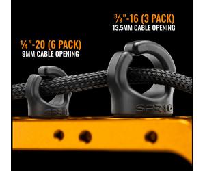 Sprig Blue Big Cable Management Device for 3/8"-16 Threaded Holes (3-Pack)