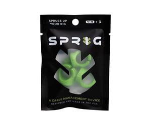 Sprig - Clips para guiar Cables 3/8”-16, 3-Pack - Verde