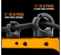 Sprig Orange Big Cable Management Device for 3/8"-16 Threaded Holes (3-Pack)