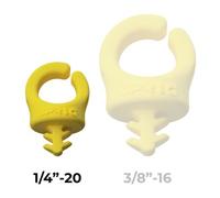 Sprig paquete de 6 (1/4 -20) pasacables amarillo