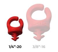 Sprig paquete de 6 (1/4 -20) pasacables rojo